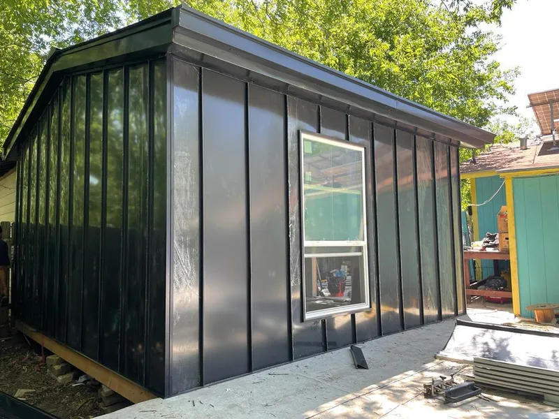 Black standing seam metal wall panels for Metal Roof Installation in Paradise